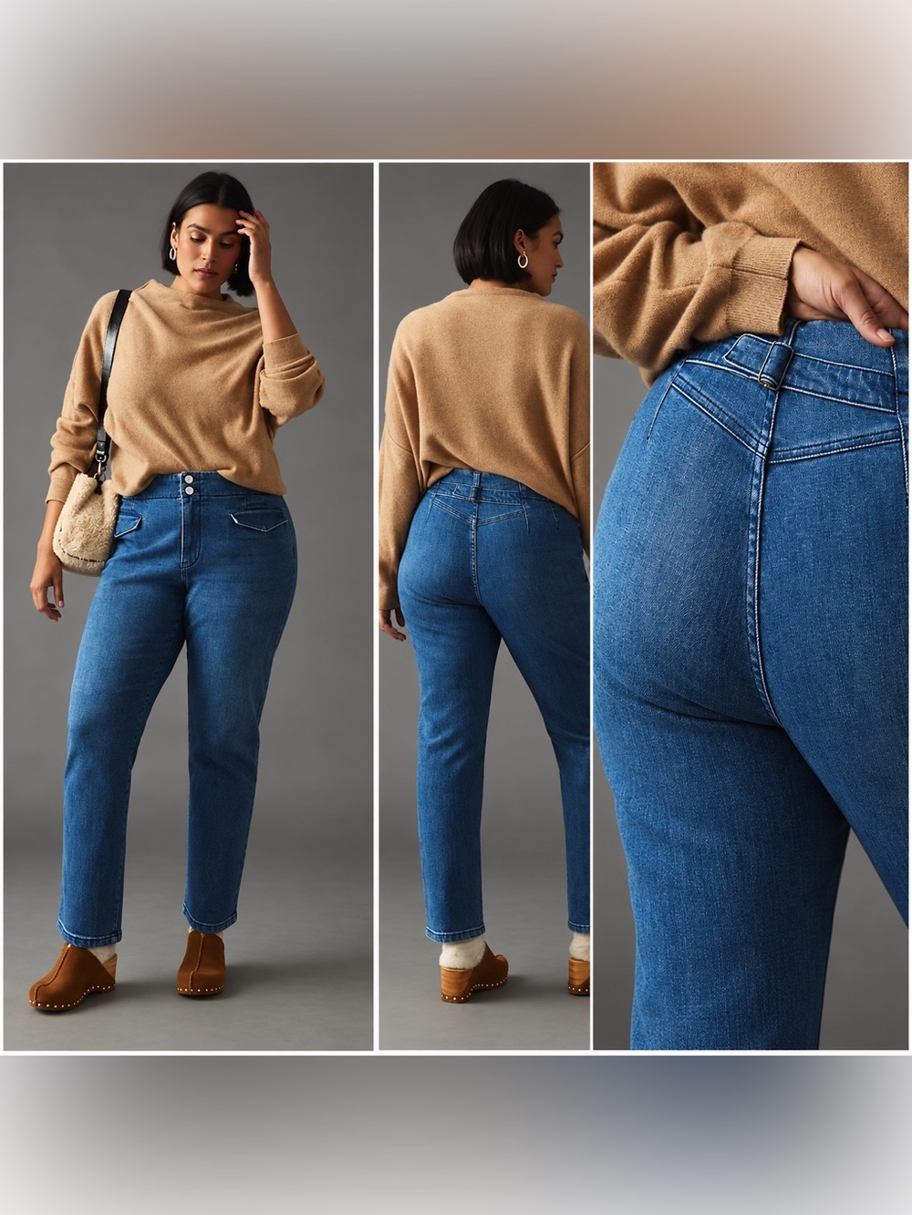 NWT Maeve by Anthropologie High Rise Jeans Size 32 Medium Wash Flap Pocket